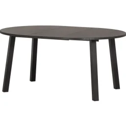 Eettafels<WOOOD Uitschuifbare Eettafel Lange Jan Zwart - 120/160/200x120 cm