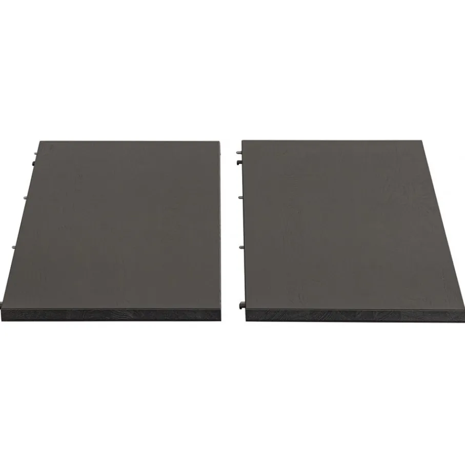 Eettafels<WOOOD Uitschuifbare Eettafel Lange Jan Zwart - 120/160/200x120 cm