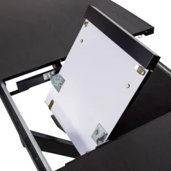 Eettafels<WOOOD Uitschuifbare Eettafel Arros Zwart - 180/220x90 cm