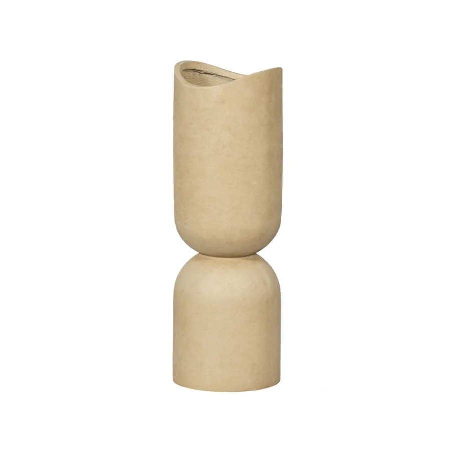 Vazen & Potten<WOOOD Vaas Mosi Beige - 75 cm hoog