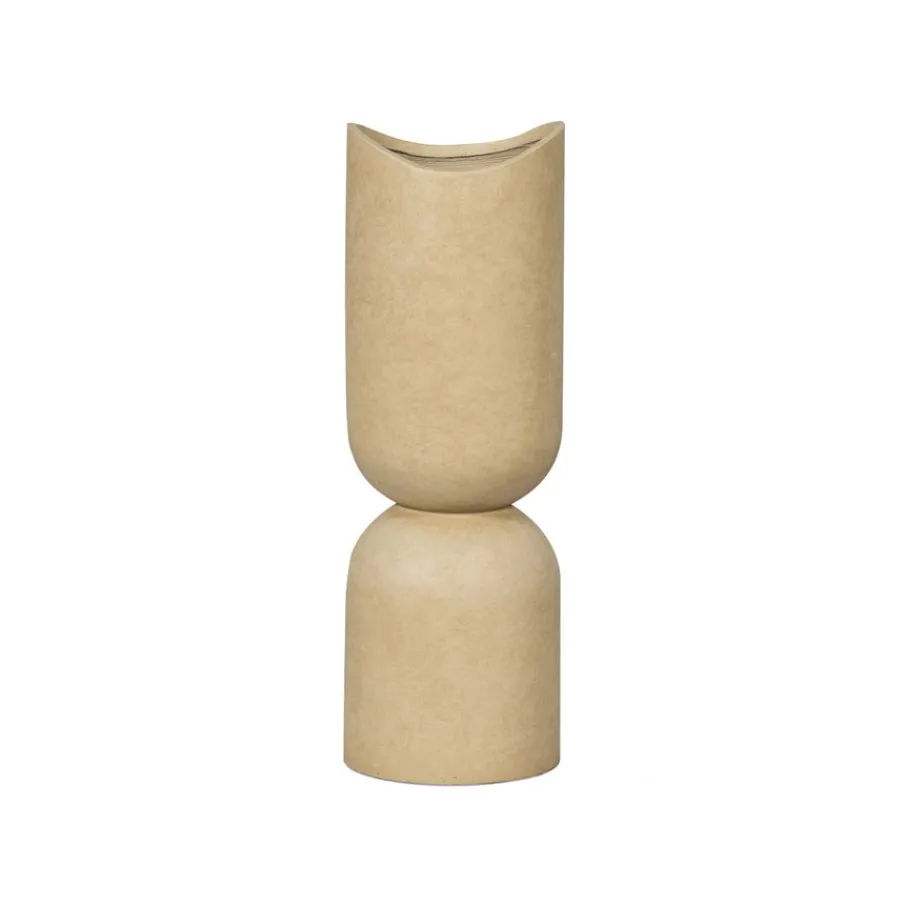 Vazen & Potten<WOOOD Vaas Mosi Beige - 75 cm hoog