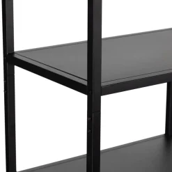 Wandkasten<WOOOD Vakkenkast Teun Zwart - 85x188x35 cm