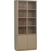 Buffetkasten|Vitrinekasten<WOOOD Vitrinekast Casa Mud - 101x236x40 cm