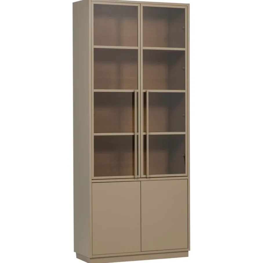 Buffetkasten|Vitrinekasten<WOOOD Vitrinekast Casa Mud - 101x236x40 cm