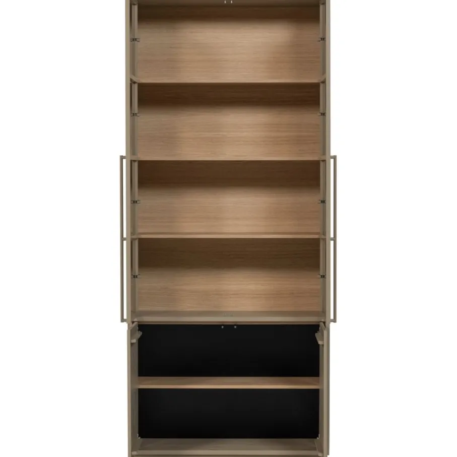 Buffetkasten|Vitrinekasten<WOOOD Vitrinekast Casa Mud - 101x236x40 cm