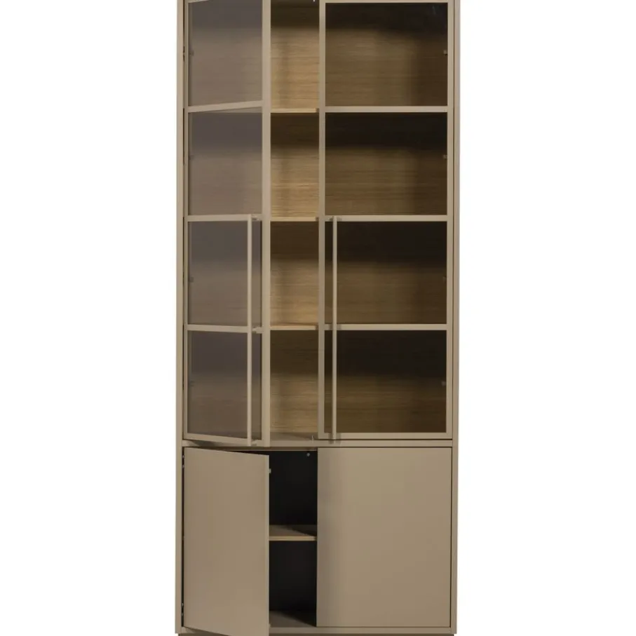 Buffetkasten|Vitrinekasten<WOOOD Vitrinekast Casa Mud - 101x236x40 cm
