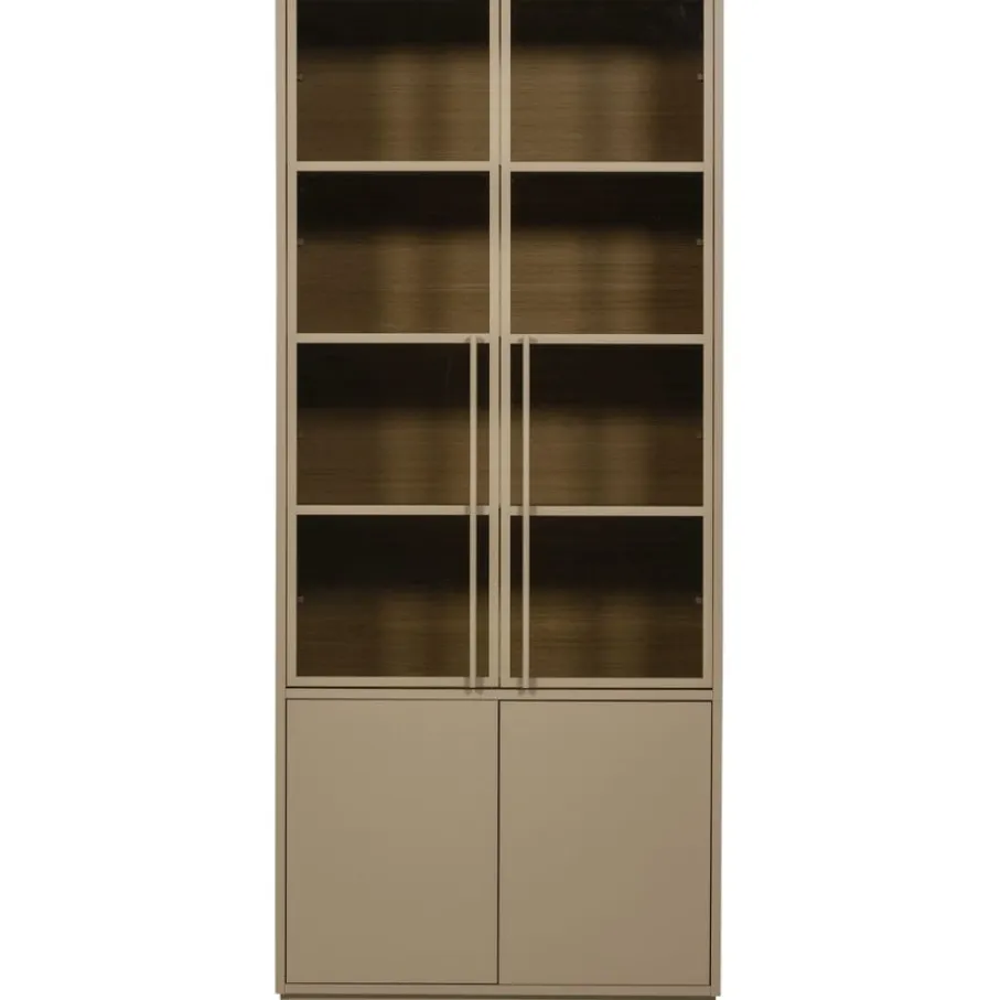 Buffetkasten|Vitrinekasten<WOOOD Vitrinekast Casa Mud - 101x236x40 cm