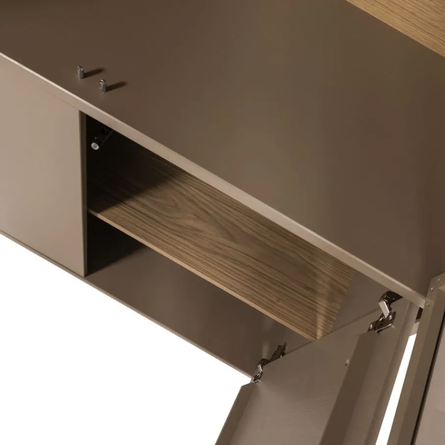 Buffetkasten|Vitrinekasten<WOOOD Vitrinekast Casa Mud - 101x236x40 cm