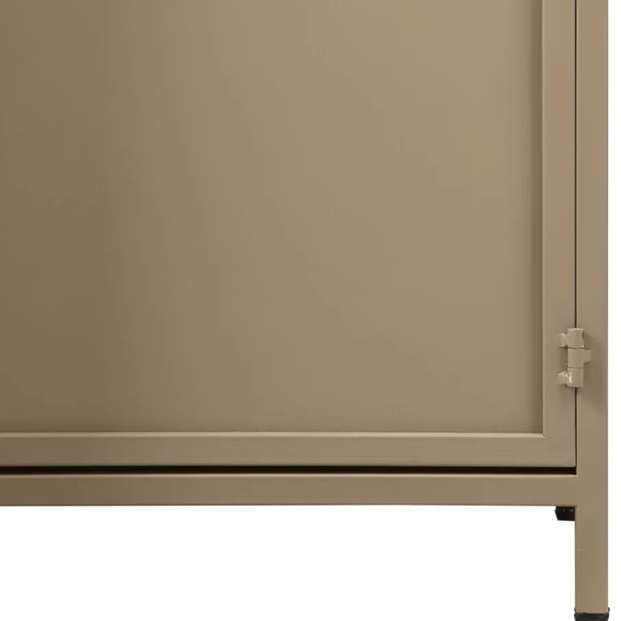 Buffetkasten|Vitrinekasten<WOOOD Vitrinekast Exhibit Khaki - 99x170x44 cm
