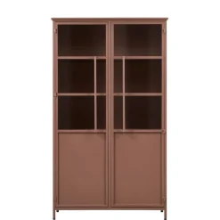 Buffetkasten|Wandkasten<WOOOD Vitrinekast Exhibit Tan - 99x170x44 cm