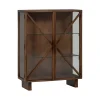 Vitrinekasten<WOOOD Vitrinekast Kella Donkerbruin - 100x132x44 cm