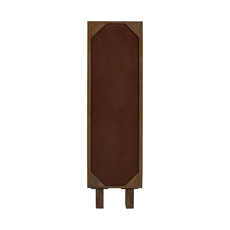Vitrinekasten<WOOOD Vitrinekast Kella Donkerbruin - 40x137x39 cm