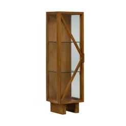 Vitrinekasten<WOOOD Vitrinekast Kella Naturel - 40x137x39 cm