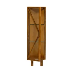 Vitrinekasten<WOOOD Vitrinekast Kella Naturel - 40x137x39 cm