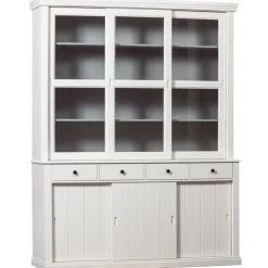 Vitrinekasten<WOOOD Vitrinekast Lagos Wit - 166x214x48 cm