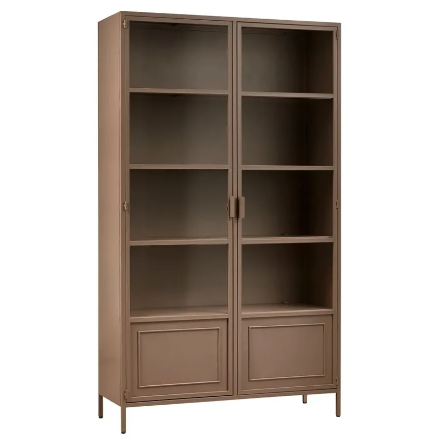 Vitrinekasten<WOOOD Vitrinekast Ronja Bruin - 110x189x43 cm