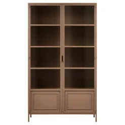 Vitrinekasten<WOOOD Vitrinekast Ronja Bruin - 110x189x43 cm