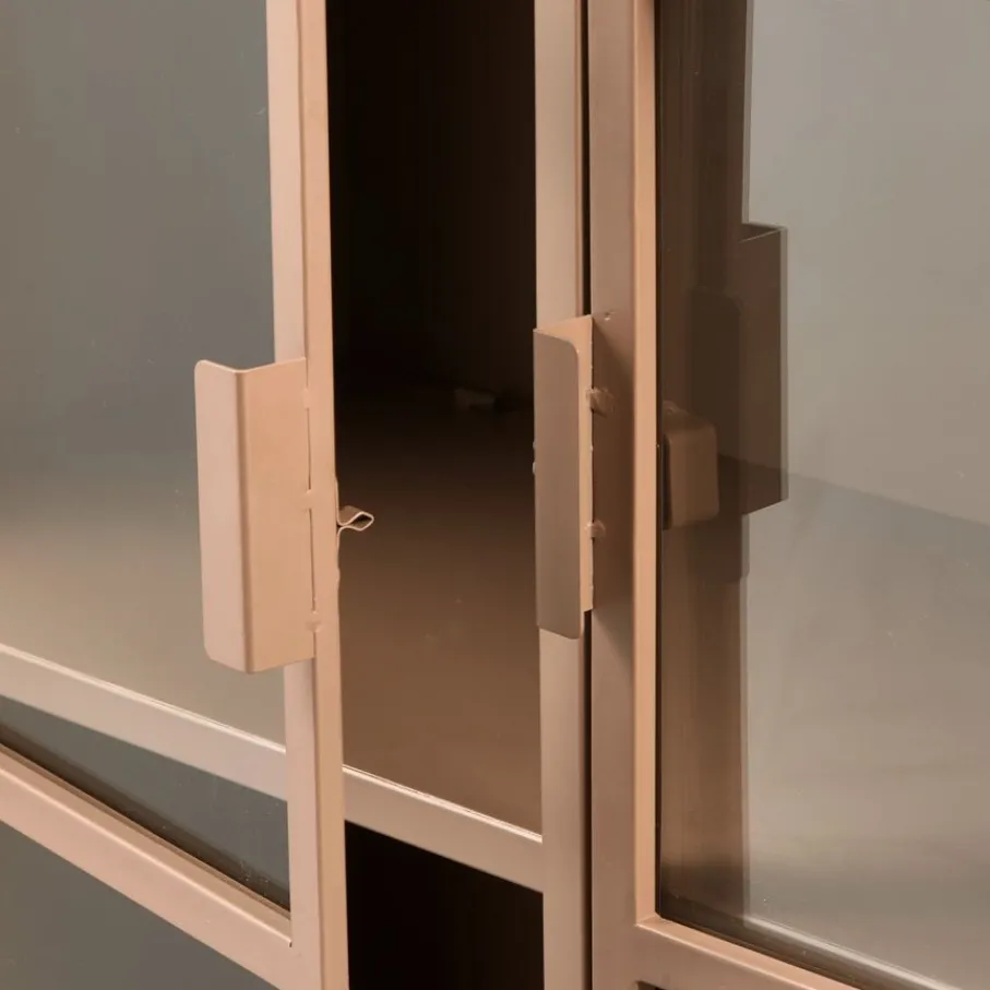Vitrinekasten<WOOOD Vitrinekast Ronja Bruin - 110x189x43 cm