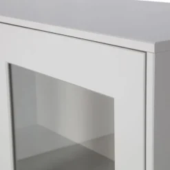 Vitrinekasten<WOOOD Vitrinekast Xam Grijs - 100x155x40 cm