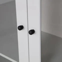 Vitrinekasten<WOOOD Vitrinekast Xam Grijs - 100x155x40 cm