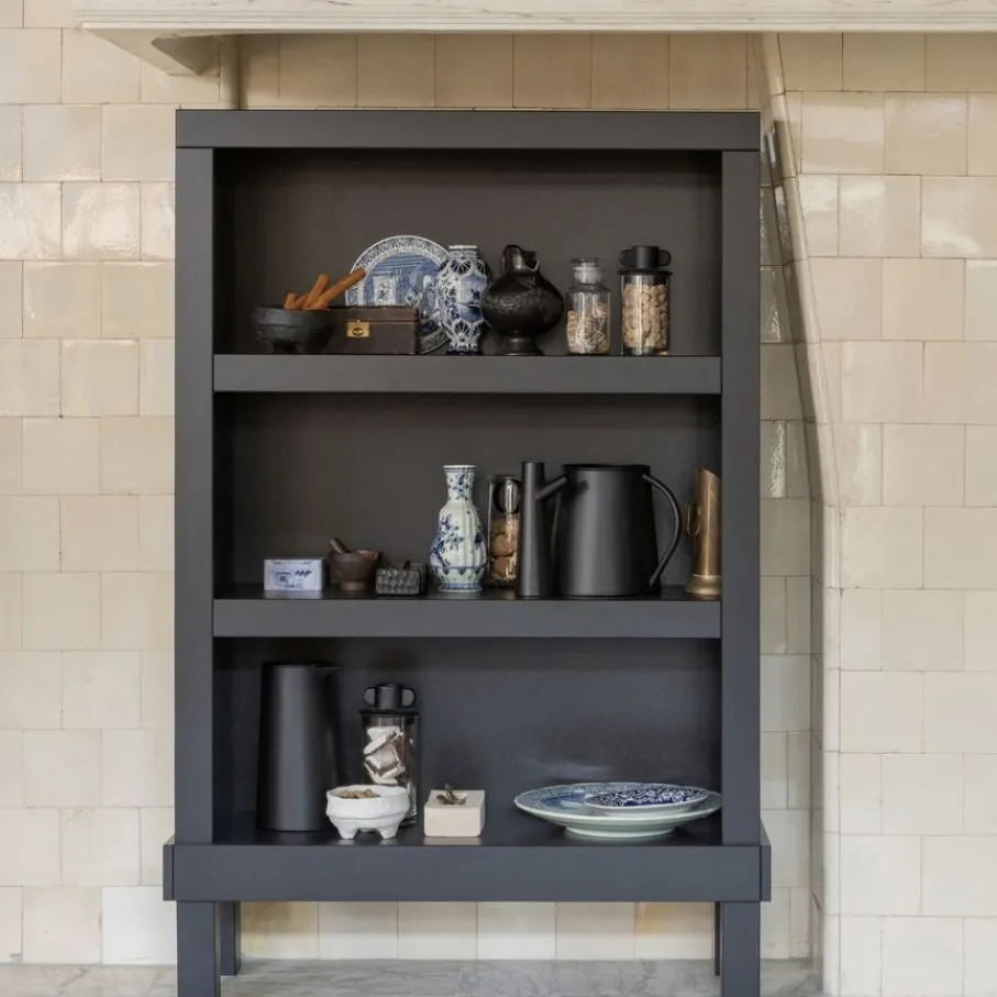 Wandkasten<WOOOD Wandkast Bonk Zwart - 107x160x39 cm