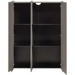 Wandkasten<WOOOD Wandkast Brock Warmgrijs - 102x140x44 cm