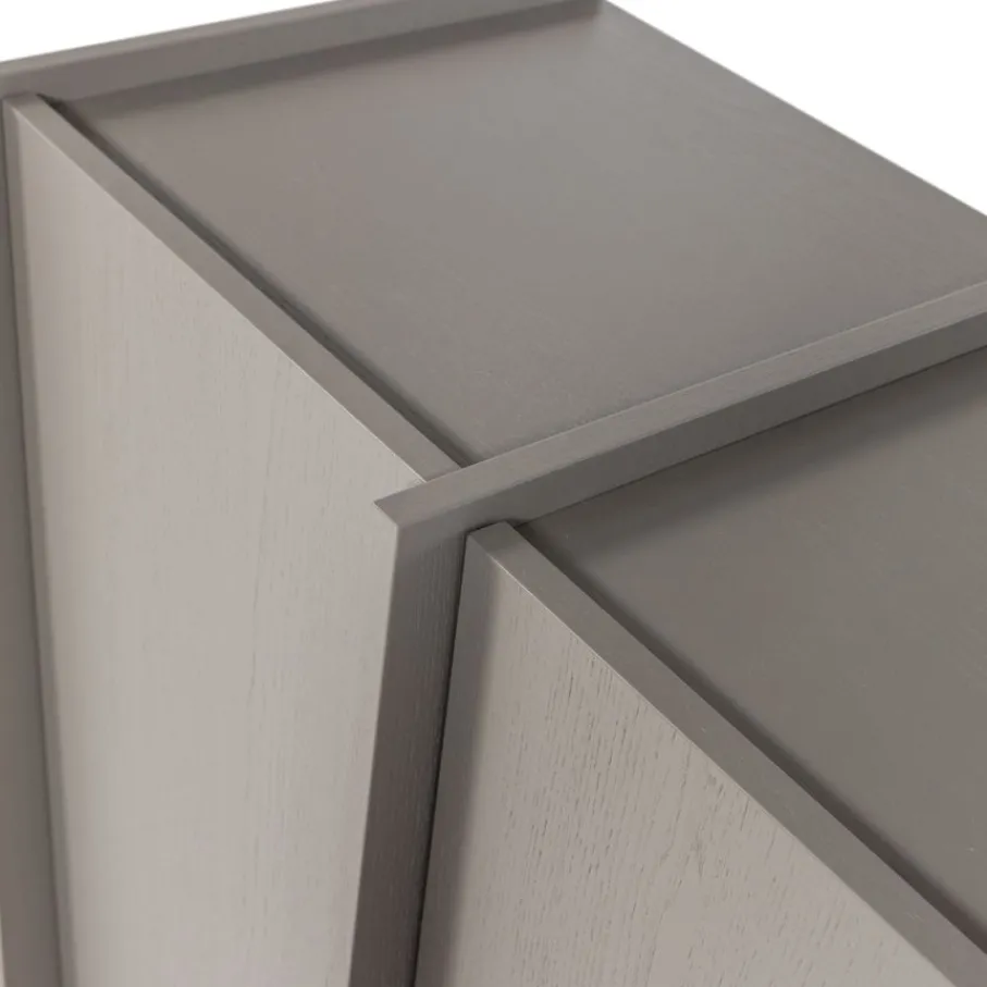 Wandkasten<WOOOD Wandkast Brock Warmgrijs - 102x140x44 cm