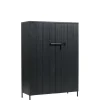 Wandkasten<WOOOD Wandkast Bruut Zwart - 100x140x41 cm