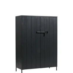 Wandkasten<WOOOD Wandkast Bruut Zwart - 100x140x41 cm