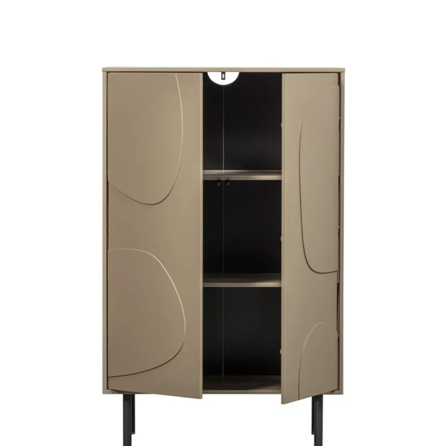 Wandkasten<WOOOD Wandkast Cadiz Mud - 85x135x40 cm