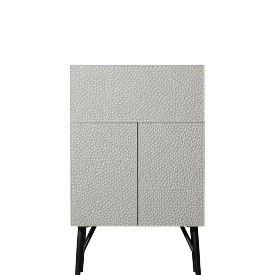 Wandkasten<WOOOD Wandkast Carved Greige - 90x146x46 cm