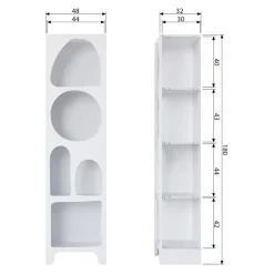 Wandkasten<WOOOD Wandkast Caz Wit - 48x180x32 cm