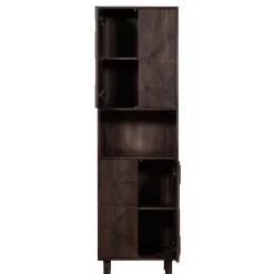 Wandkasten<WOOOD Wandkast Draw Bruin - 60x200x40 cm