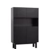 Wandkasten<WOOOD Wandkast Finca Zwart - 110x170x40 cm
