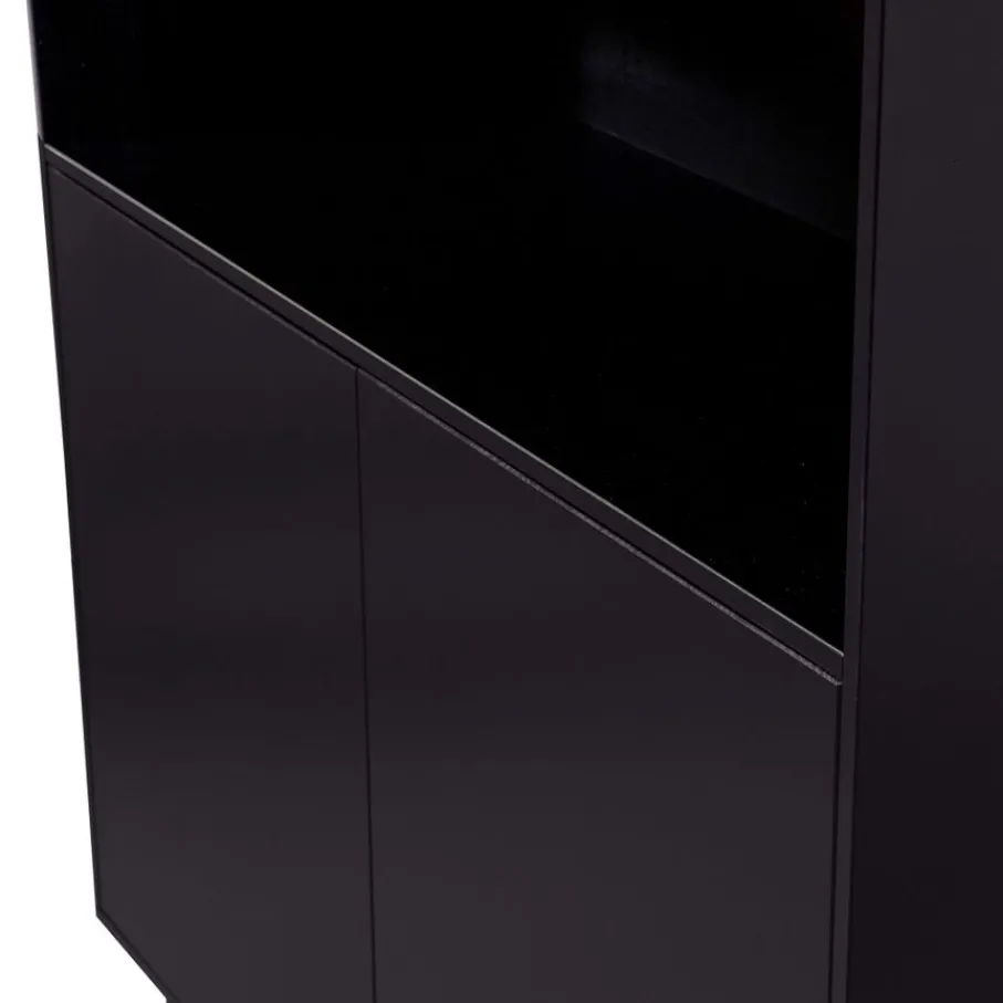 Wandkasten<WOOOD Wandkast Finca Zwart - 110x170x40 cm