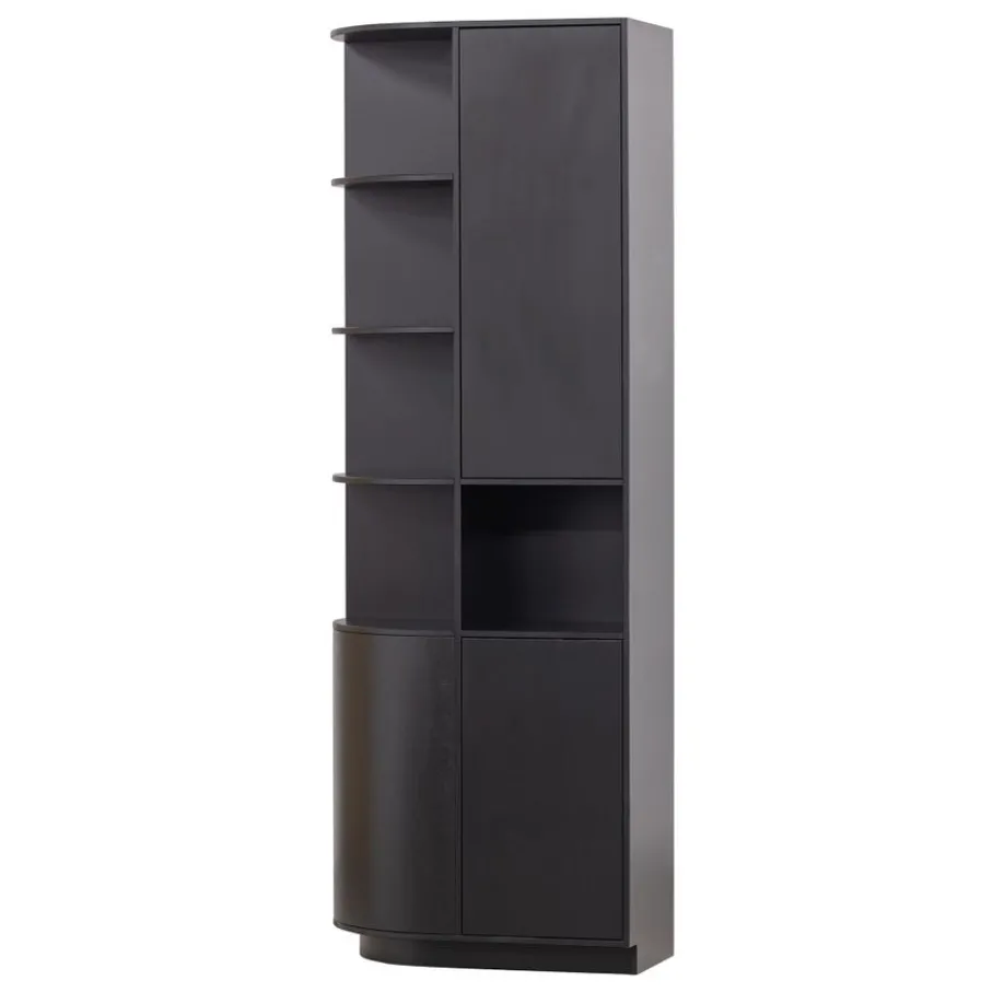 Wandkasten<WOOOD Wandkast Finca Zwart - 78x210x40 cm