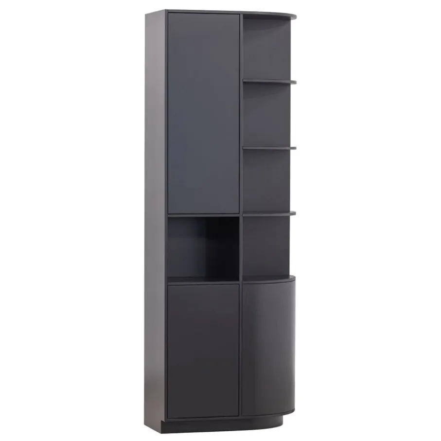 Wandkasten<WOOOD Wandkast Finca Zwart - 78x210x40 cm