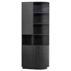 Wandkasten<WOOOD Wandkast Finca Zwart - 78x210x40 cm