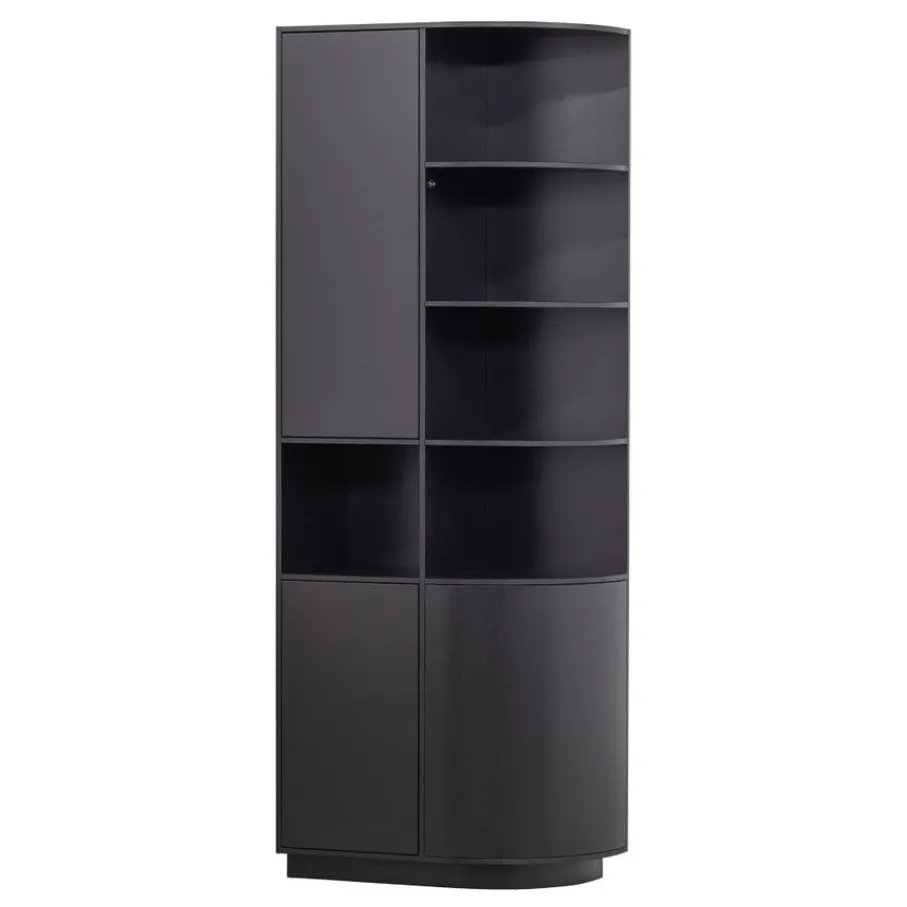 Wandkasten<WOOOD Wandkast Finca Zwart - 78x210x40 cm
