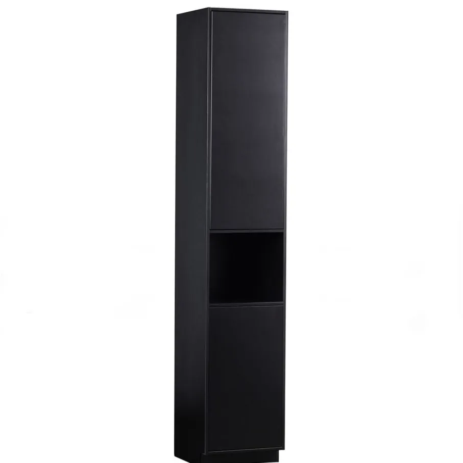 Wandkasten<WOOOD Wandkast Finca Zwart - 40x210x40 cm