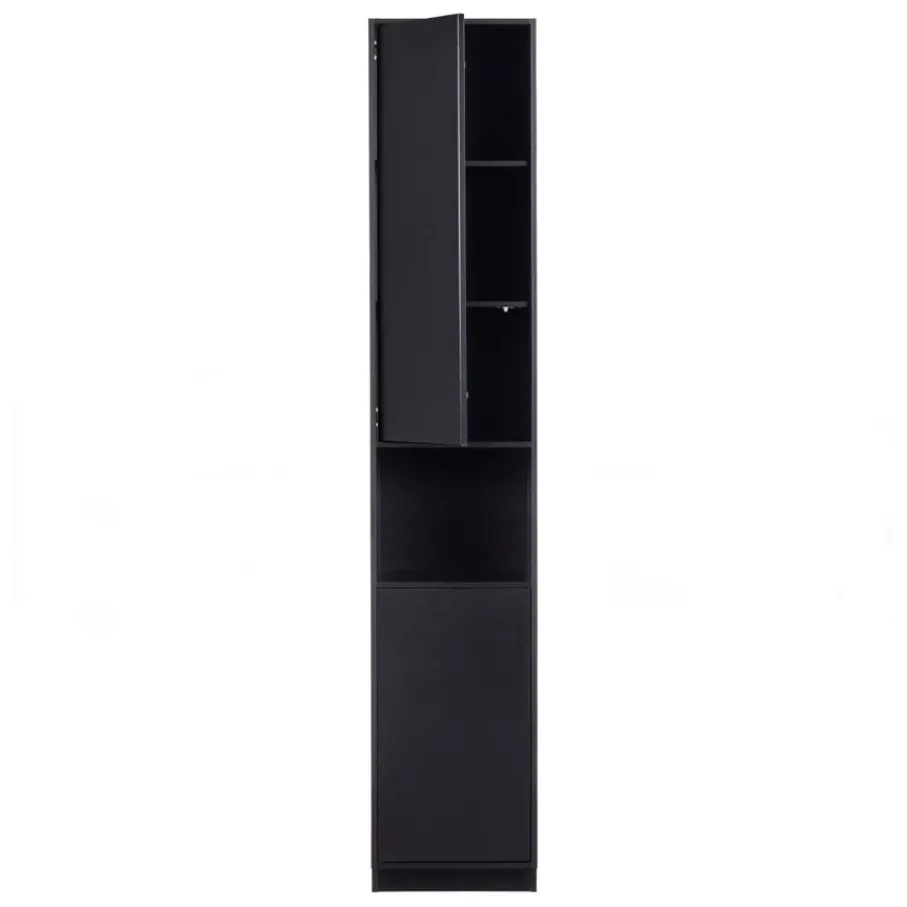 Wandkasten<WOOOD Wandkast Finca Zwart - 40x210x40 cm