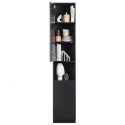 Wandkasten<WOOOD Wandkast Finca Zwart - 40x210x40 cm