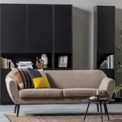 Wandkasten<WOOOD Wandkast Finca Zwart - 110x210x40 cm