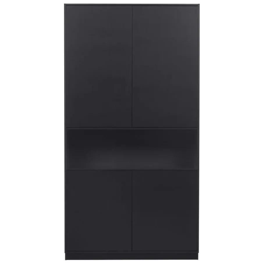 Wandkasten<WOOOD Wandkast Finca Zwart - 110x210x40 cm