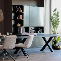Wandkasten<WOOOD Wandkast Finca Zwart - 110x210x40 cm