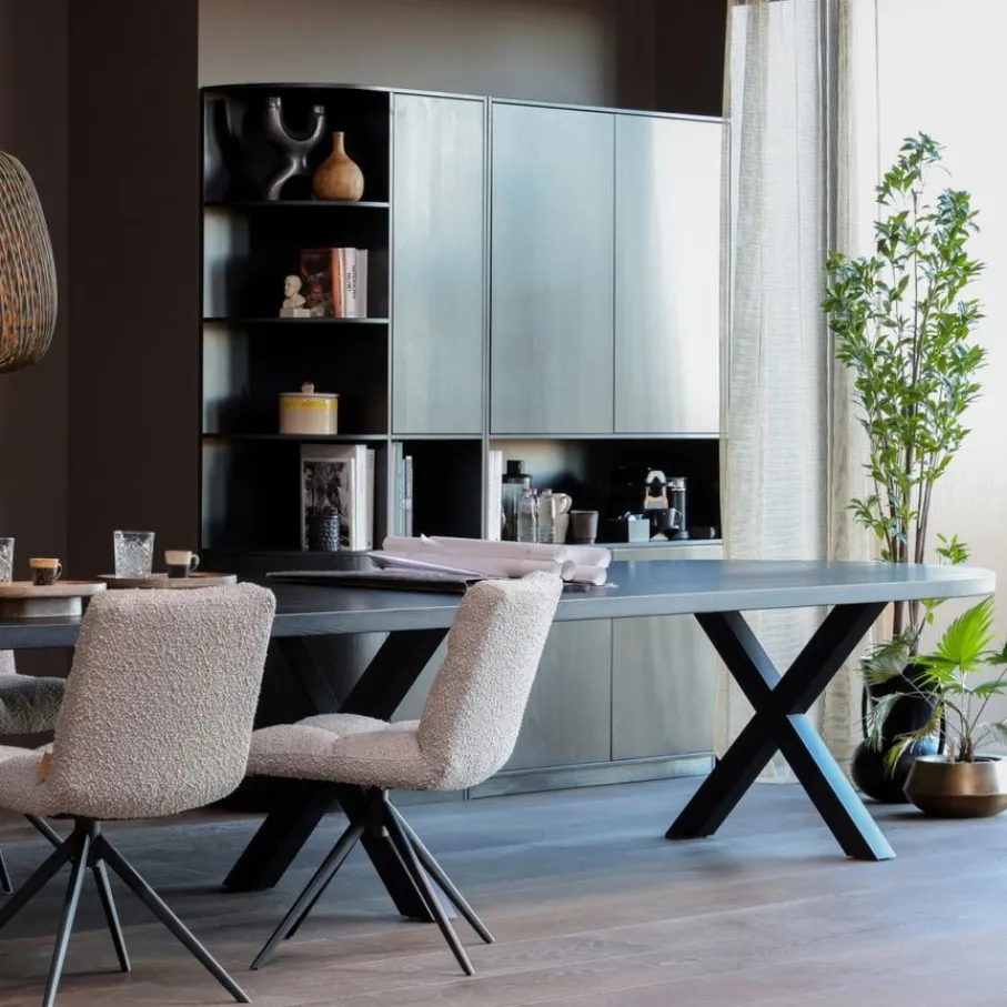 Wandkasten<WOOOD Wandkast Finca Zwart - 110x210x40 cm