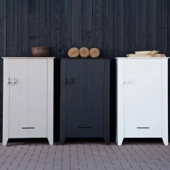Wandkasten<WOOOD Wandkast Gijs Zwart - 85x142x38 cm