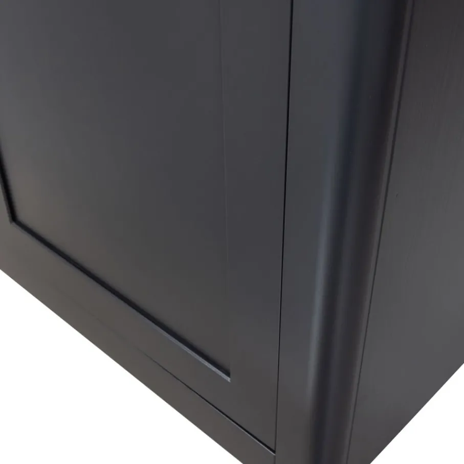 Wandkasten<WOOOD Wandkast Gunnar Zwart - 120x217x48 cm