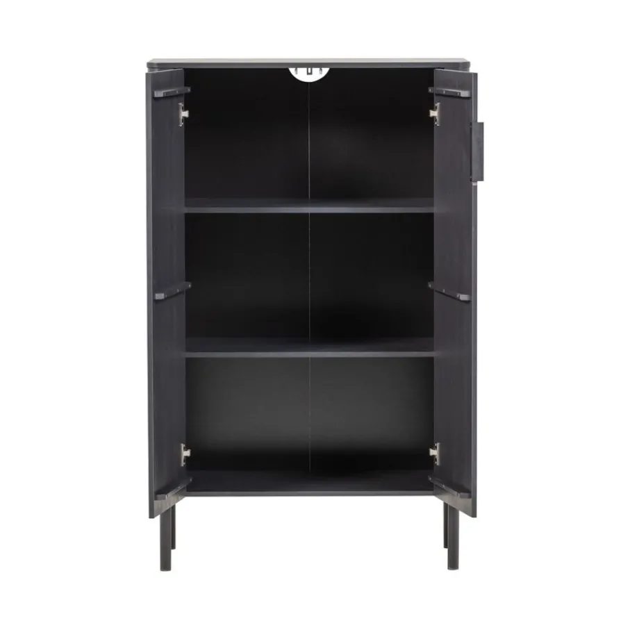 Wandkasten<WOOOD Wandkast Gunnar Zwart - 85x135x39 cm