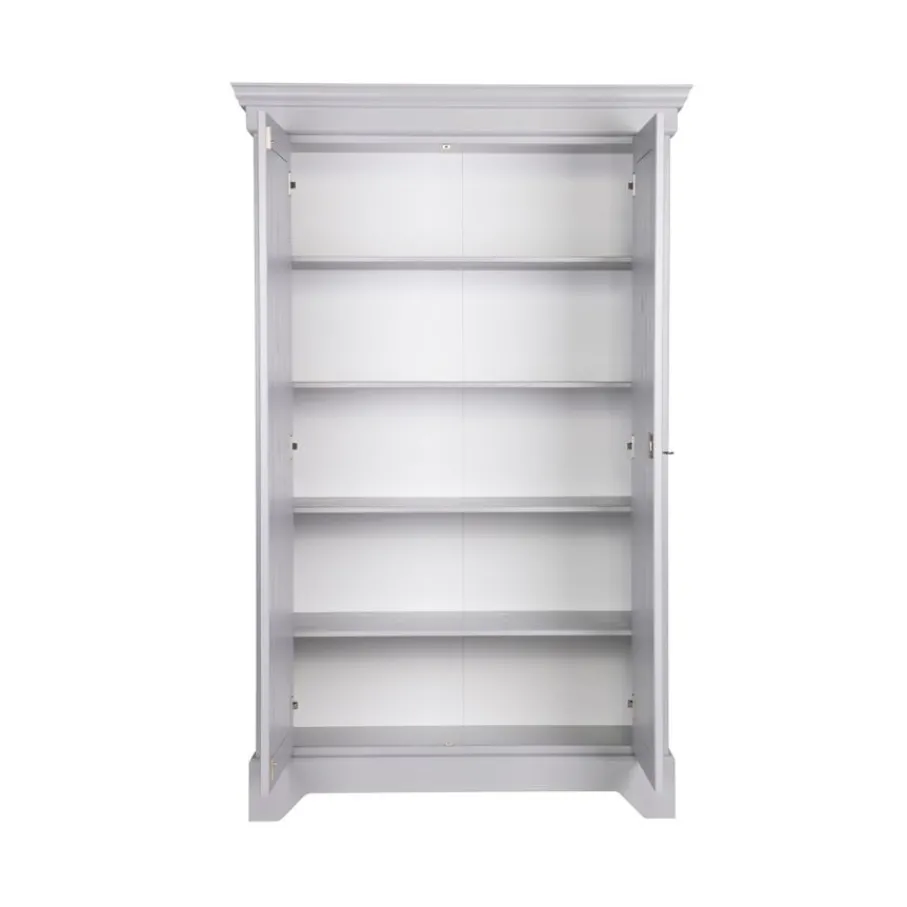 Wandkasten<WOOOD Wandkast Isabel Grijs - 118x191x47 cm
